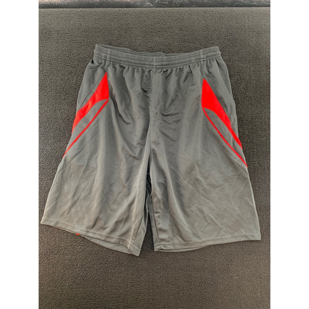 Alleso Athletic Shorts Men's‎ Black Red Athletic Gym Workout Casual Size L